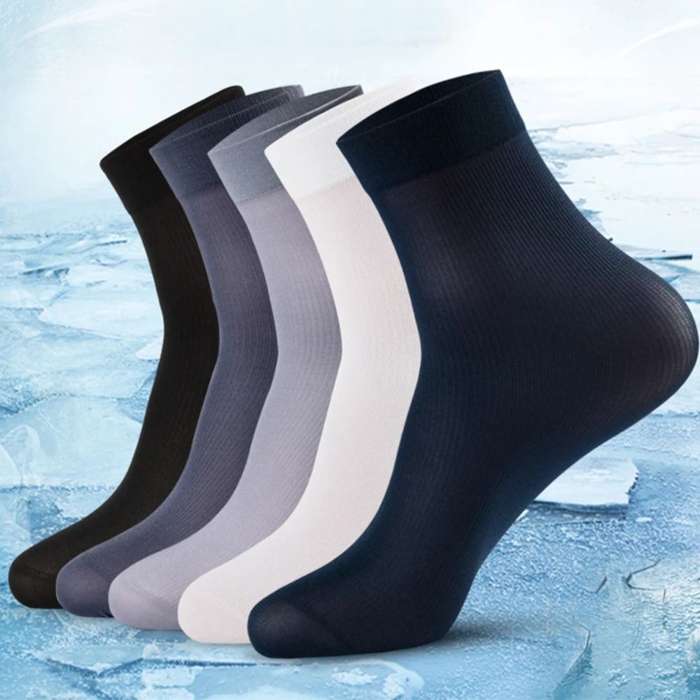 Silk Sock Bamboo - 10 par Casualowych Oddychających Męskich Skarpetek