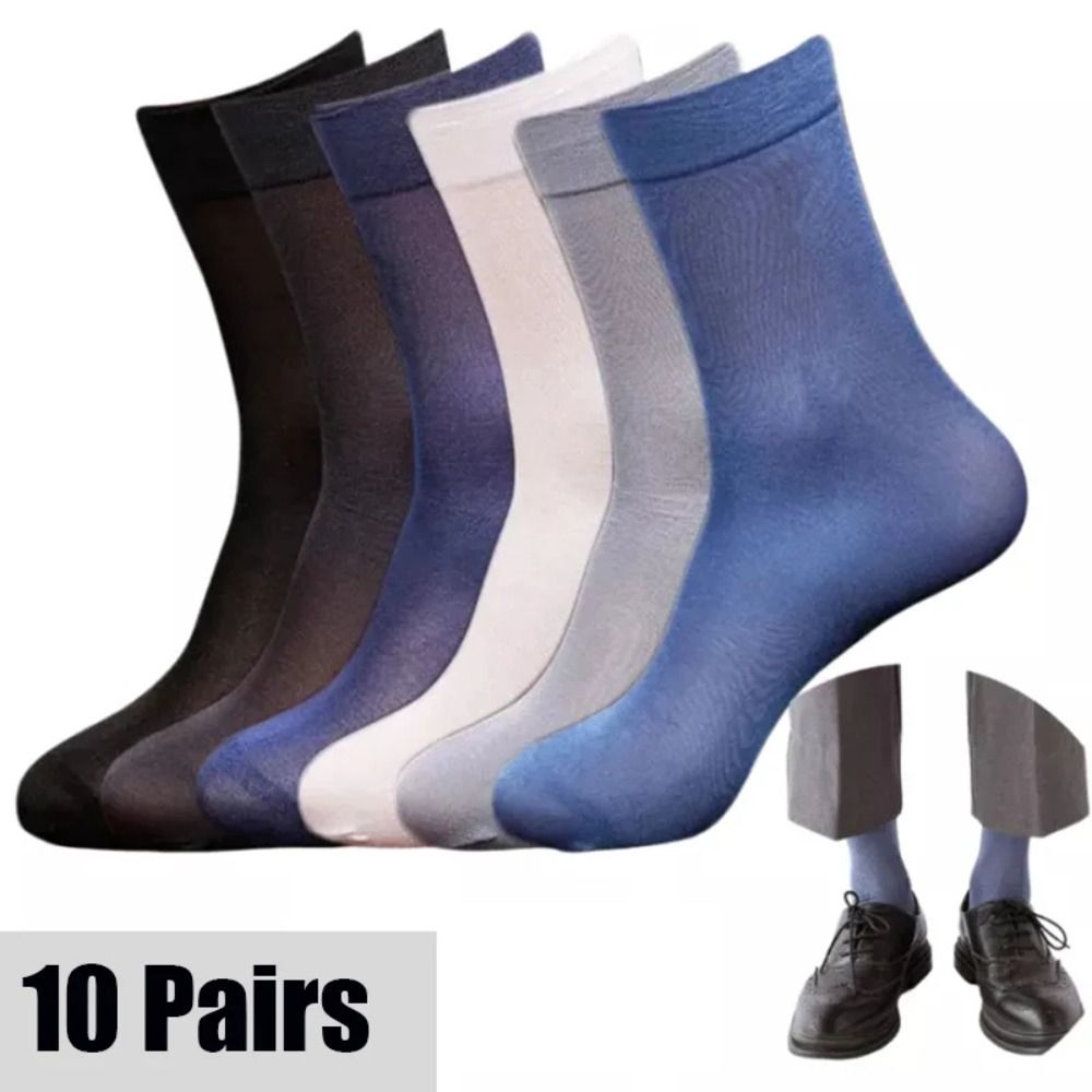Silk Sock Bamboo - 10 par męskich skarpetek z jedwabiu