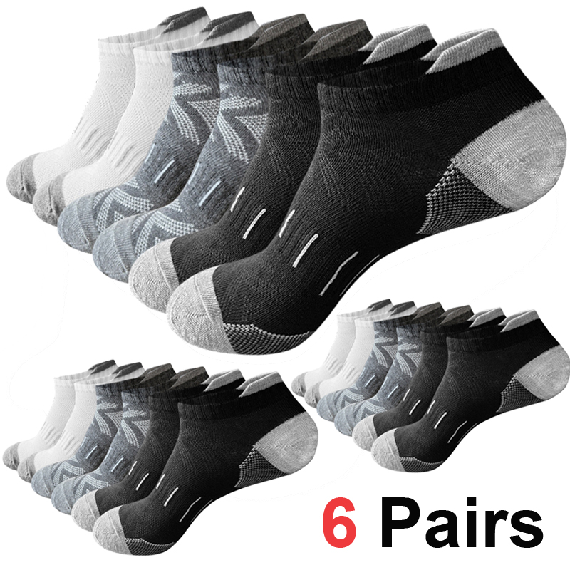 Athletic Sock Cushion - 6 par krótkich, amortyzowanych skarpet sportowych